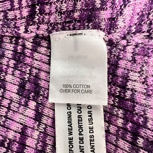 Relativity Women’s Round Neck Long Sleeve Pullover Sweater Purple Space Dye 2X - Picture 9 of 9